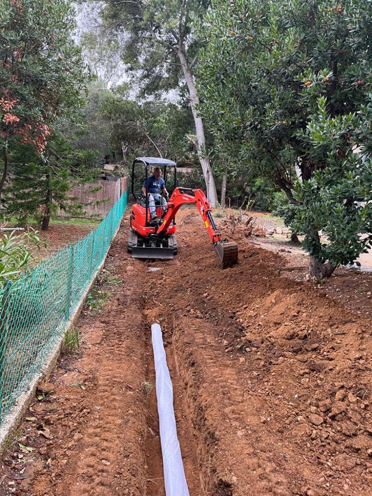 Réalisation d’un réseau pluvial avec remise en forme du terrain ...